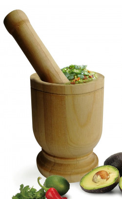Bene Casa wooden mortar and pestle || 5.2-inches