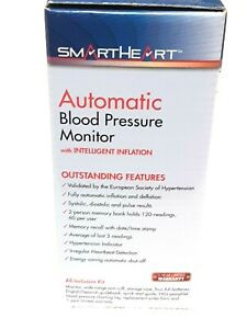 Blood Pressure Monitor by Smart Heart, Arm Monitor, Model # 01-539 Eng & Spanish