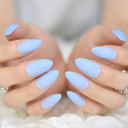 Sky Blue Nails - Matte Coffin Nails | Eishops