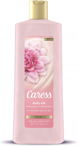 Caress Hydrating Body Wash For Noticeably Soft Skin Daily Silk With Silk Extract & Floral Oil Essence 18 Oz
