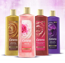 Caress Hydrating Body Wash For Noticeably Soft Skin Daily Silk With Silk Extract & Floral Oil Essence 18 oz