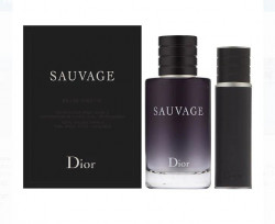 Christian Dior Sauvage 2 Pc. Gift Set For Men, (3.4 Oz + 10 Ml Mini)