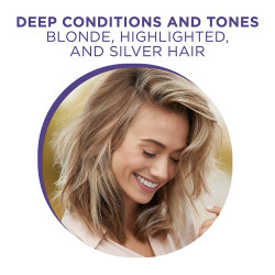 Clairol Professional Shimmer Lights Violet Toning Mask, Deep Conditions with Coconut, Jojoba & Argan Oil