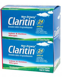 CLARITIN |non-Drowsy| 24 Hrs| 20 1-Count Pouches| 20 Tablets