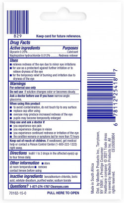 Clear Eyes Oogdruppels “Redness Relief”​ - Tegen Rode Ogen - Geïrriteerde Ogen - Droge Ogen - Brandende Ogen