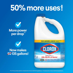 Clorox Performance Bleach, 121 oz. bottles (Pack of 3)