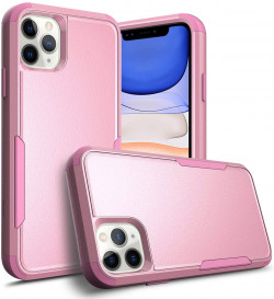 Compatible For Apple IPhone 12 Pro Max Cases, Cute Women Heavy Duty Armor [ Pink & Pink ] [ Shockproof ] Protective 3 Layer Phone Case Rugged Cover For IPhone 12 Pro Max TQ -PK&PK