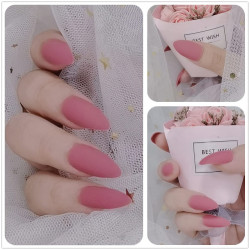 Coral Fake Matted Nails
