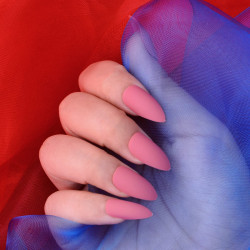 Coral Fake Matted Nails
