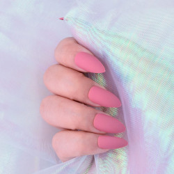 Coral Fake Matted Nails