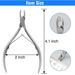Cortador de cutículas, cortador profesional de cutículas, removedor de cutículas de acero inoxidable, herramientas de manicura de pedicura para uñas y uñas de los pies