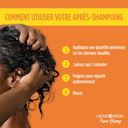 Creme of Nature Tarro de máscara de cabello puro, miel, 11.5 onzas