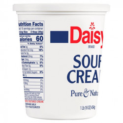 Daisy Pure and Natural Sour Cream, Regular,16 ounces