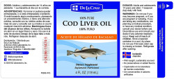 De La Cruz Cod Liver Oil Liquid - Pure Wild-Caught Icelandic Fish Oil 4 FL OZ (118 ml)