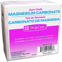 De La Cruz Gym Chalk Magnesium Carbonate Powder for Rock Climbing, Weightlifting and Workout, 2 Oz block