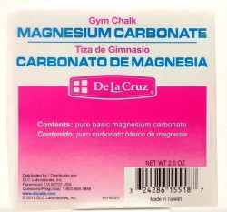 De La Cruz Gym Chalk Magnesium Carbonate Powder For Rock Climbing, Weightlifting And Workout, 2 Oz Block