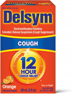 Delsym Adult 12 Hour Cough Relief Medicine, Powerful Cough Relief For 12 Good Hours, Cough Suppressing Liquid, #1 Pharmacist Recommended, Grape Flavor, 5 Fl Oz