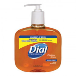 DIAL PROFESSIONAL ANTIMICROBIAL LIQUID HAND SOAP, 16 OZ., GOLD