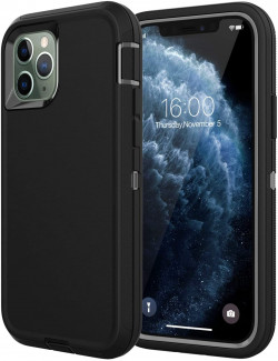 Diverbox Compatible With IPhone 11 Pro Case [Shockproof] [Dropproof] [Dust-Proof],Heavy Duty Protection Phone Case Cover For Apple IPhone 11 Pro (Black & Gray)