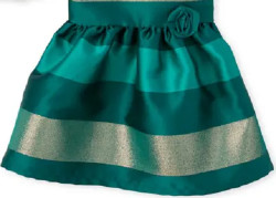 Doll Metallic Striped Jacquard Matching Fit And Flare Dress And Cape Set