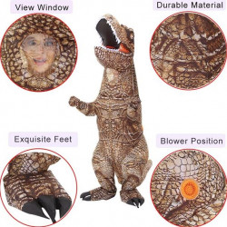 DomKom Halloween Inflatable Dinosaur Costume Adult,Dinosaur For Halloween