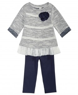 Baby Girl Outfit Sets - Baby Girl Clothing Sets -Textured Tunic & Leggings Set