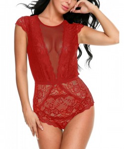ELOVER Women Teddy Sexy Lingerie Sleepwear | Red