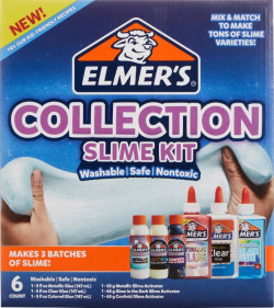 Elmer’s Collection Slime Kit: Translucent & Metallic Glue, Glow In The Dark & Confetti Magical Liquid Activator