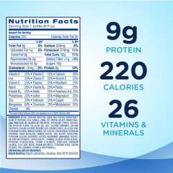 Ensure Original Nutrition Shake with Fiber, Small Meal Replacement Shake, Complete, Balanced Nutrition with Nutrients to Support Immune System Health, Vanilla, 8 fl oz, 24 Count