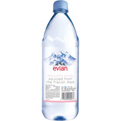 evian Natural Spring Water 1 Liter (Pack of 6)