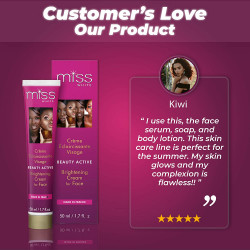 Fair & White Miss White Beauty Active Brightening Cream for Face - 1.7 fl oz / 50 ml