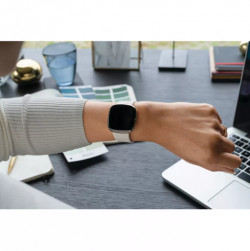 Fitbit Sense Advanced Smartwatch with Bonus Bands - Lunar White