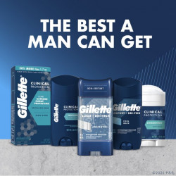 Gillette Clear Gel Men's Antiperspirant Deodorant, Wild Rain, 3.8 oz,