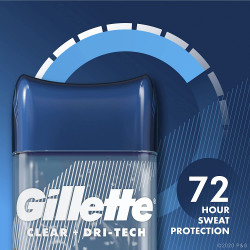 Gillette Clear Gel Men's Antiperspirant Deodorant, Wild Rain, 3.8 oz,