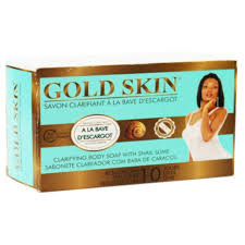 Gold skin clarifying body soap with snail slime