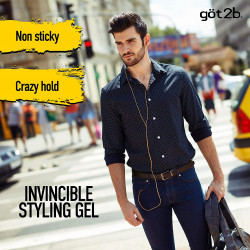 Got2b Ultra Glued Invincible Styling Hair Gel, 6 Ounce