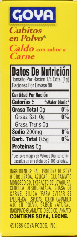 Goya Powdered Beef Bouillion, 2.82 Ounce