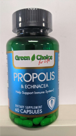 Green Choice For Life PROPOLIS & ECHINACEA Help Support Inmune System Dietary Supplement 60 Capsules
