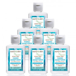 Hand Sanitizer Gel, 2 Oz Scent Free, By Earth To Skin (6 Pack)