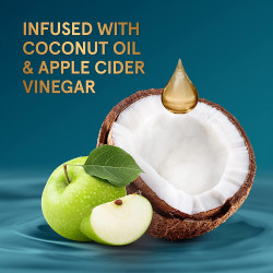 Head & Shoulders Royal Oils Sulfate-Free Anti-Dandruff Scalp Care Shampoo and Moisture Renewal Conditioner for Curly and Coily Hair, with Coconut Oil and Apple Cider Vinegar, 12.8 Fl Oz & 13.5 Fl Oz