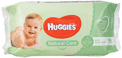 Huggies Baby Wipes Natural Care With Aloe Vera, 56 Count