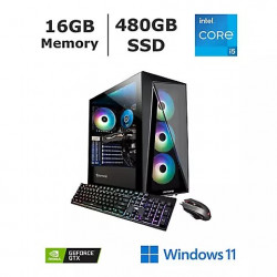 IBUYPOWER Pro TraceMR 231i Gaming Desktop, Intel Core I5-11400F Processor, 16GB Memory, 480GB SSD, NVIDIA Geforce RTX 2060