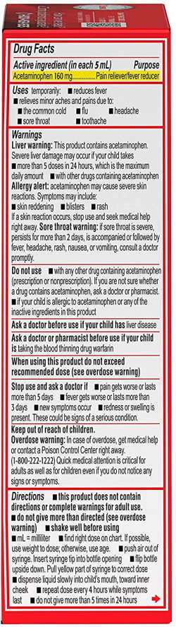 Infants' Tylenol Pain Reliever+Fever Reducer Liquid - Acetaminophen - Grape