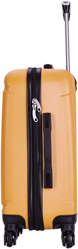 InUSA Pilot 20 Inch Hardside Carry-On Spinner Luggage with Ergonomic Handles, Travel Suitcase with Four Spinner Wheels and Studs, Mustard