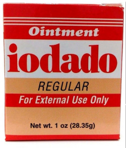 Iodado Regular 1 Oz. Ointment Antibacterial for External Use Only.