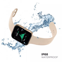 iTouch Air 3 Touchscreen Smartwatch Fitness Tracker, 40mm - Gold Case with Beige Strap