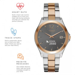 iTouch Connected Hybrid Smartwatch Fitness Tracker, 47mm - Two Toned Metal Strap