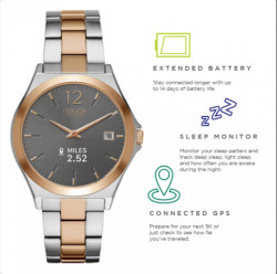 iTouch Connected Hybrid Smartwatch Fitness Tracker, 47mm - Two Toned Metal Strap