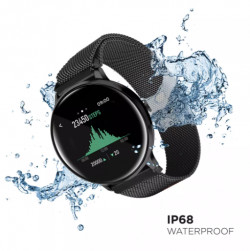 iTouch Sport 3 Touchscreen Smartwatch, 45mm - Black Case with Black Mesh Strap