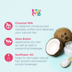 Just For Me Natural Hair Milk Detangling & Silkening Kids Daily Conditioner with Coconut, Shea Butter, Vitamin E & Sunflower Oil, 13.5 fl oz